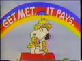 MetLife Commercial - Peanuts - Charlie Brown - Snoopy - Get Met It Pays (1990)