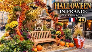 🇫🇷 Halloween in France 🎃 | A French Town Gets Ready for Halloween | 4K Walking Tour