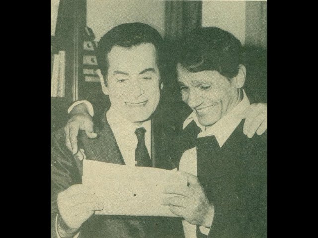 Photo Originale Vintage Des Années 60 : Abdel Halim Hafez Et Farid El Atrash Au Caire - 14x20 Cm