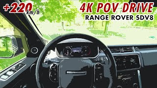 2020 RANGE ROVER 4.4 SDV8 (339 HP) 4K POV DRIVE Test 141 mph 227 km/h Top Speed On-Board Autobahn