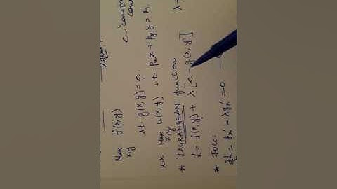 Mathematical Methods for Economics: Constrained optimization - 1