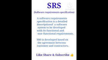 Software requirements specification |  #shorts #shortsvideo #softwaretesting #youtubefeeds #viral