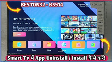 how to add and delete apps on smart tv | beston led tv mein app install/uninstall kaise Karen 😆