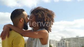 Couple Kissing Each Other At Beach 4K