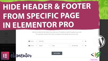 How to Hide Header & Footer From Specific Page in Elementor Pro WordPress