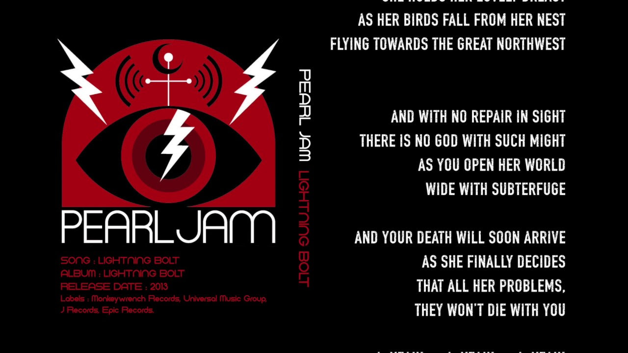 Pearl Jam - Lightning Bolt - Lyrics