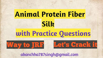 Animal Protein Fiber- Silk Fiber to Fabric Home Science) Community Science NET/JRF SET  JUNE 2020