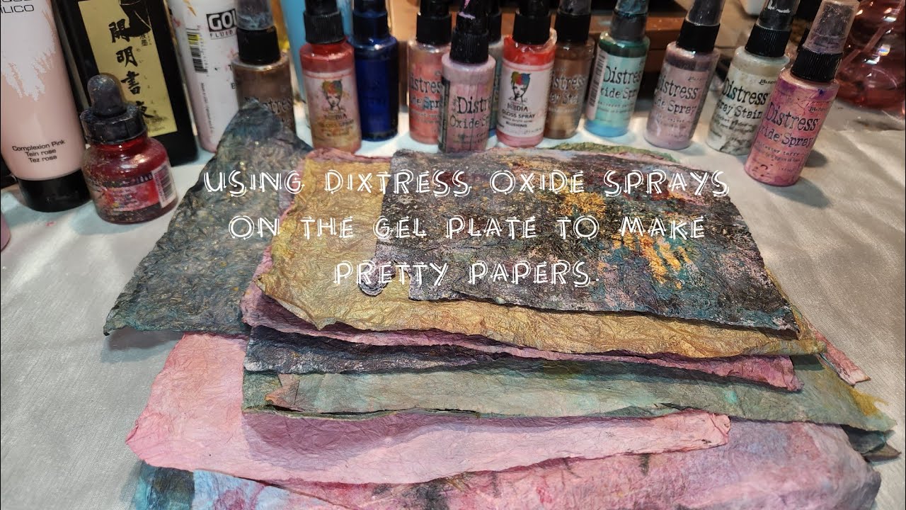 Distress Oxide Inks on the Gel Plate - YouTube