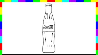 How to draw a Coca Cola step by step for beginners