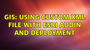 GIS: Using custom xml file with ESRI addin and deployment