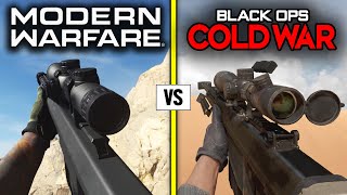 Call of Duty Black Ops COLD WAR vs MODERN WARFARE - Weapons Comparison