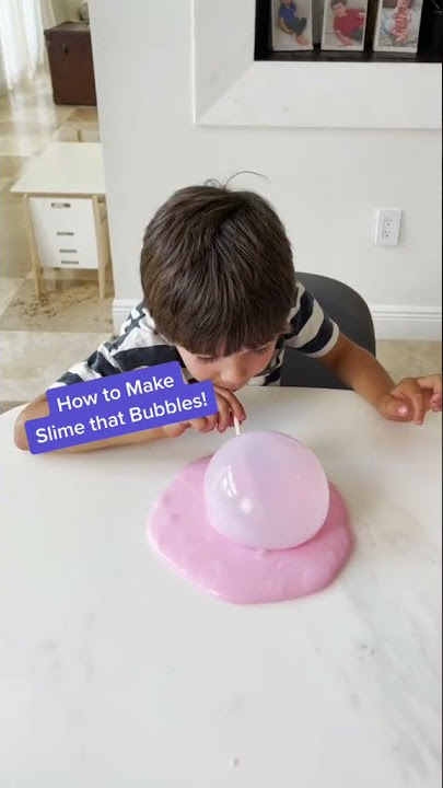 How to make slime that bubbles. sensory play