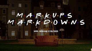 friends markups and markdowns
