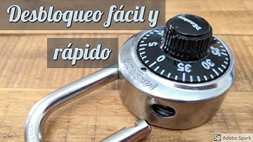 (METODO SENCILLO) Abrir un Candado de Combinacion de 3 Digitos Sin la Clave