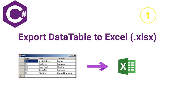 1. export datatable to excel c# | export datatable to excel  xlsx in c#