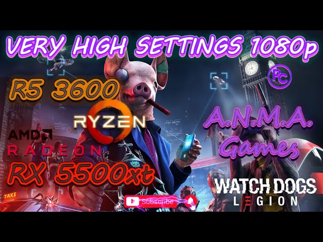 WATCH DOGS LEGION / RYZEN 5 5600G / RX 5500 XT 8GB / TESTING IN