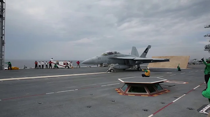 USS Gerald R. Ford's First Fixed-Wing Aircraft Lau...