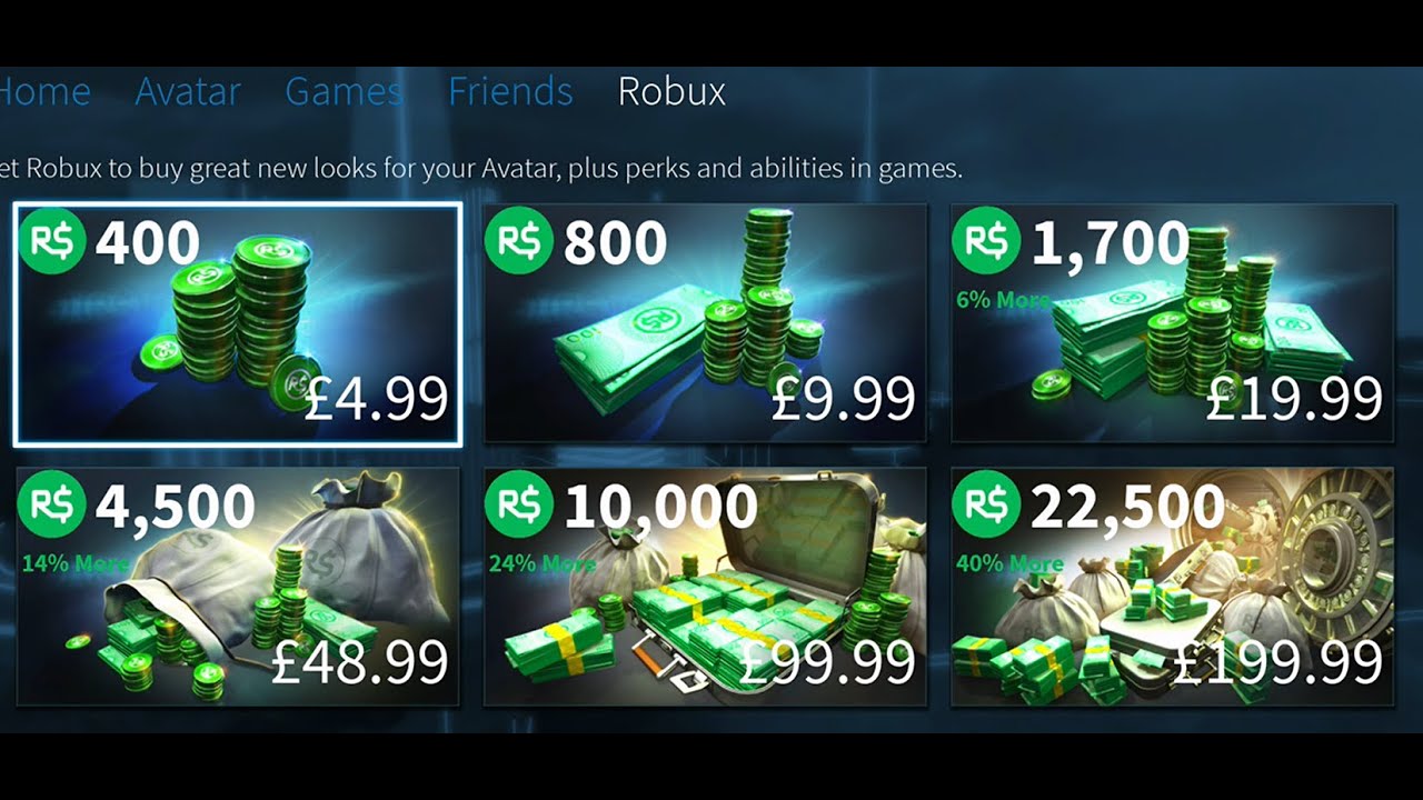 Buy 400 Robux for Xbox