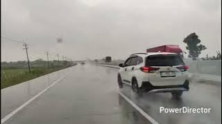 Hujan Deras di Perjalanan || Jalan Tol Brebes Menuju Tegal || Bikin Penumpang Tidur Terlelap Pulas.