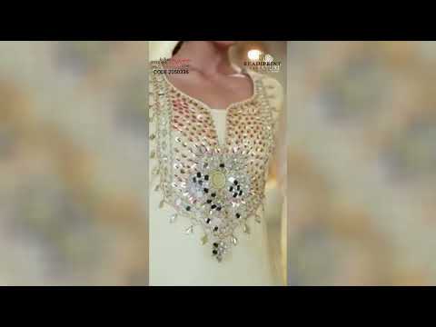 Silk Party Wear Salwar Kameez in White and Off White with Mirror Work - 2050336