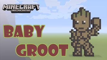 Minecraft: Pixel Art Tutorial and Showcase: Baby Groot (Guardians of the Galaxy Vol. 2)