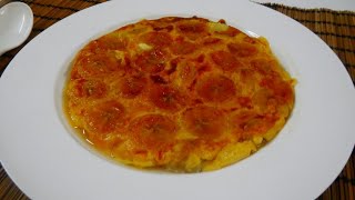حلى أومليت الموزمع الكوكونت - بيسان كايو - عجة بيض حلوة  |  sweet banana omelette