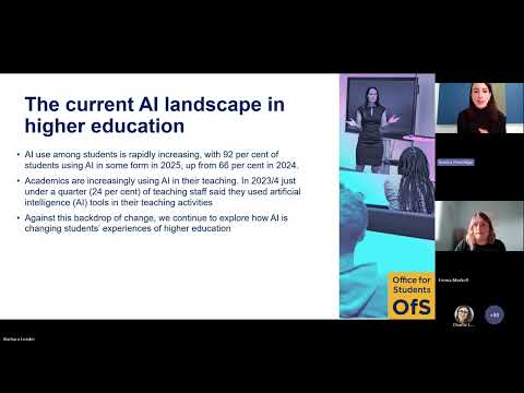 Student debrief: How is AI changing the student experience of higher education? - video from Office for Students