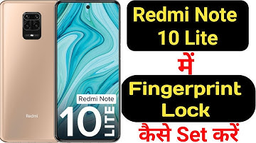How to set fingerprint lock in Redmi Note 10 Lite || Redmi Note 10 Lite fingerprint lock ||