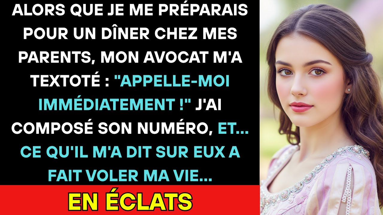 Mon Avocat M'a Envoyé Un Texto: 'Appelle-Moi Immédiatement !' Il M'a Révélé L'atroce Vérité Sur Mes.