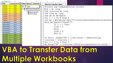 Excel VBA to Combine Multiple Workbooks - Transfer Data from Multiple Excel Files