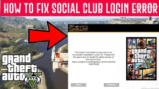 how to fix (social club login error & fatal error) in gta 5 | gta 5 errors