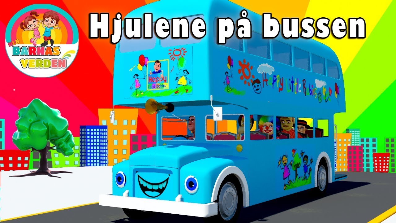 Hjulene på bussen | Norske Barnesanger l barnesanger på norsk