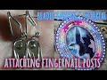 Beaded earrings tutorial  (attaching fingernail posts)