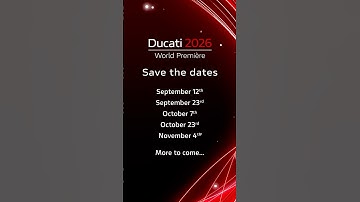 Ducati World Première 2026 | Save the dates