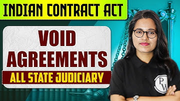 Void Agreements | Indian Contract Act 1872 | ICA 1872 | Judiciary By PW | Shivani Solanki Mam #7