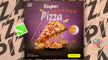Food Social Media Banner Design for Pizza – Corel X7 Tutorial – CorelDRAW Guide – Design Tutorial