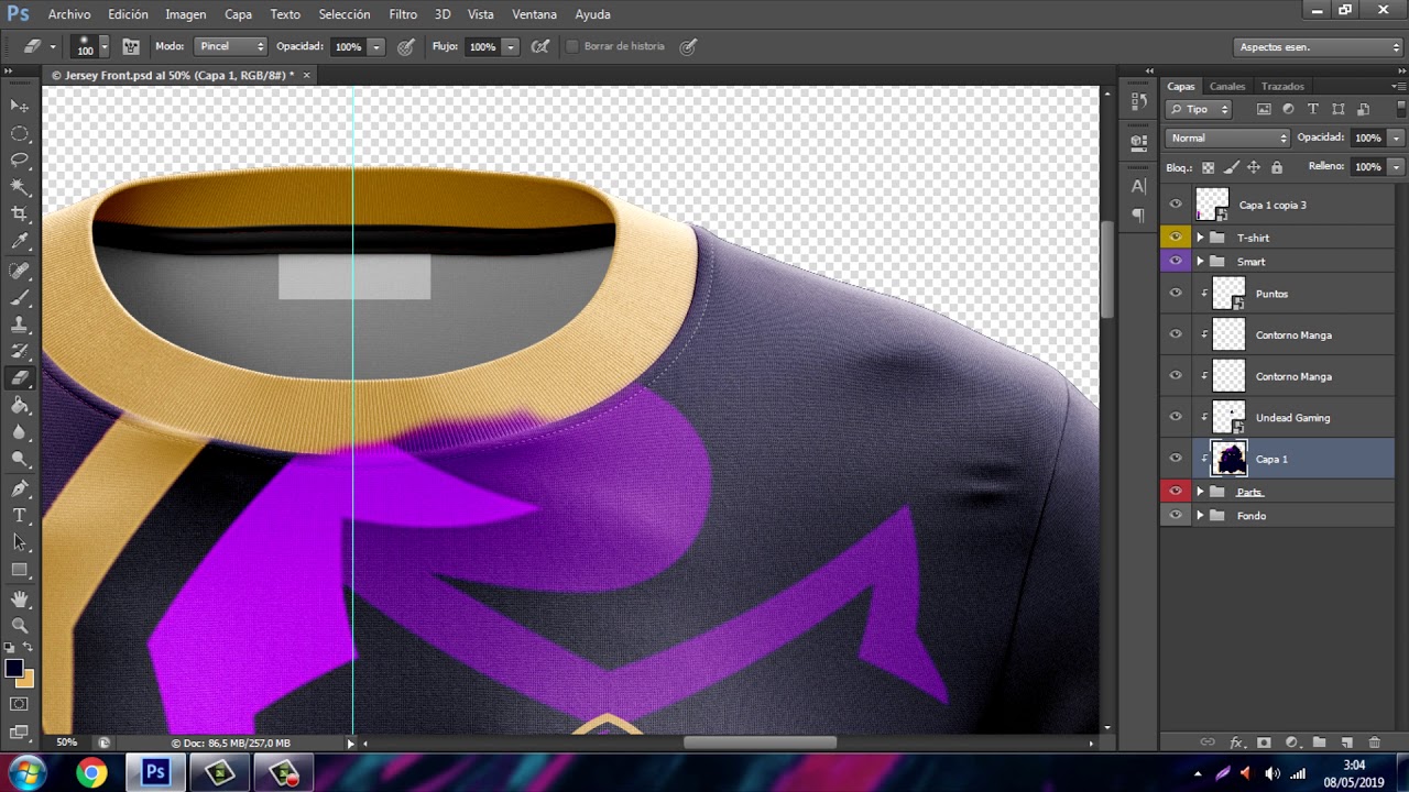 Download Free 2 Speed Art Undead Gaming Jersey Esports PSD Mockup Template