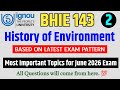 BHIE 143 | History of Environment | BHIE 143 Important Questions June 2026 | BHIE 143 Paper 2026