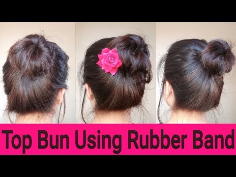 Top Knot Bun|Quick Easy Summer Bun Hairstyles Using Rubber Band|AlwaysPrettyUseful