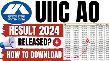 uiic ao result 2024 | how to check uiic ao score card | assistant officer result