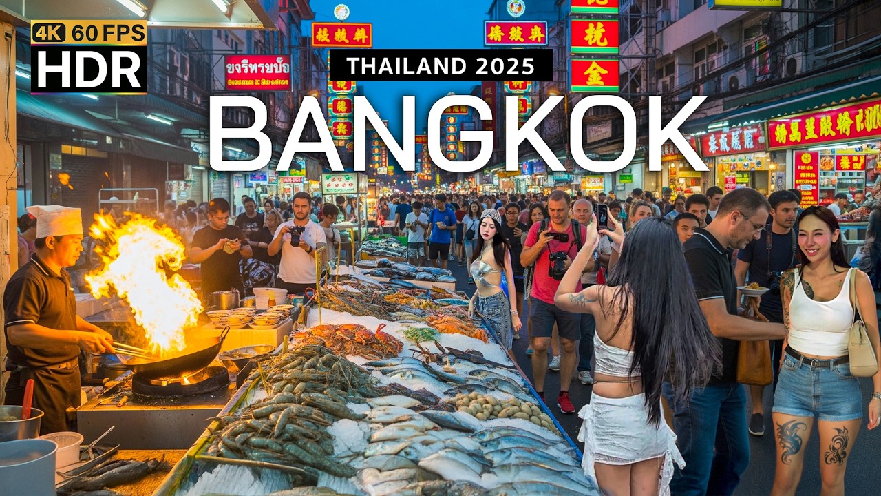 🇹🇭 4K HDR | Чайнатаун ​​Бангкока | Лучшая уличная еда в мире | Полная пешеходная экскурсия