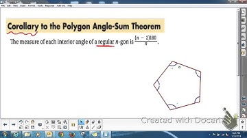 GEOMETRY 6.1 Polygon Angle Sum Theorems