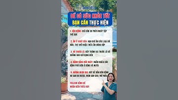 Để có sức khỏe tốt bạn cần thực hiện #duocsily #dsly #chamsocsuckhoe