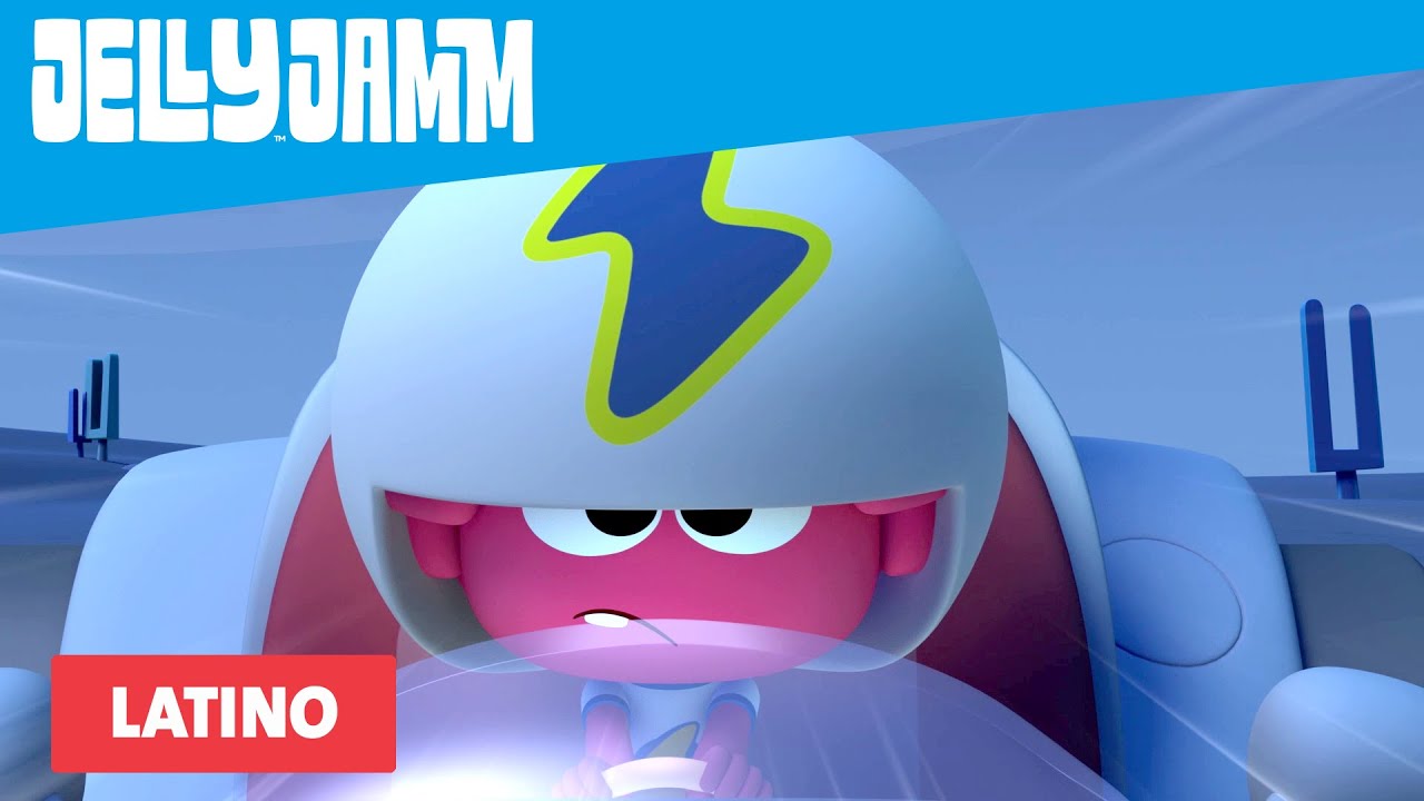 Caricaturas Infantiles. Jelly Jamm Latino. Un Día en las Carreras (T02 - Ep55)