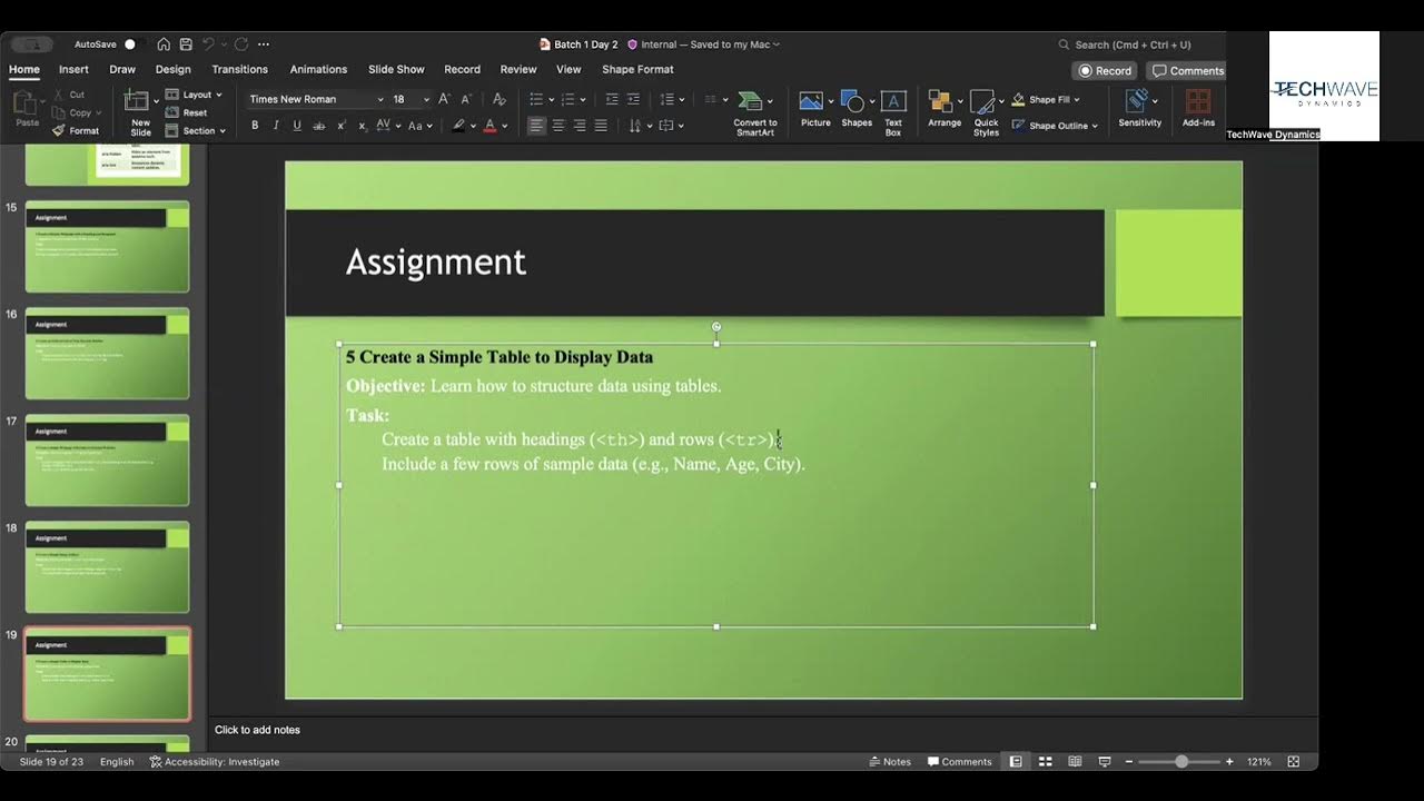 HTML and CSS Master Class Batch 1 Assignment 1 - YouTube