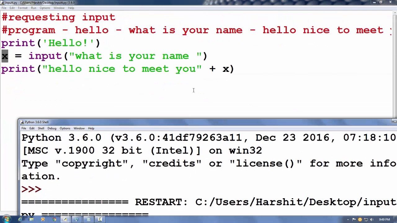 Python Tutorial In Hindi 13 Requesting Input Input Function YouTube Python Tutorial In Hindi 13 Requesting Input Input Function YouTube