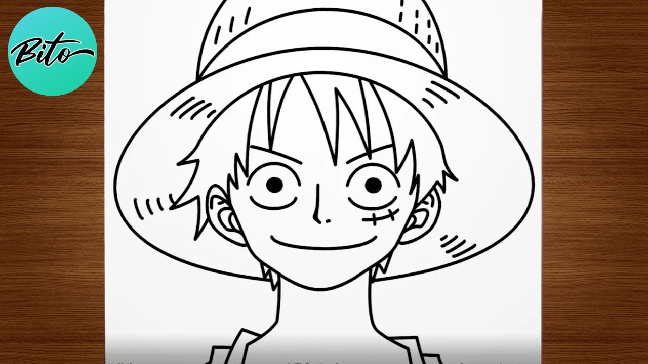 Como desenhar o LUFFY (One Piece) passo a passo, fácil e rápido 