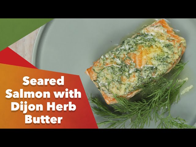 Keto Seared Salmon With Dijon Herb Butter Recipe - Youtube