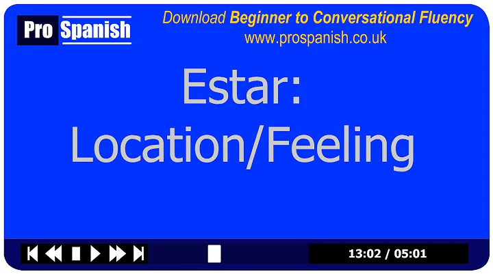 Learn Spanish - Ser and Estar