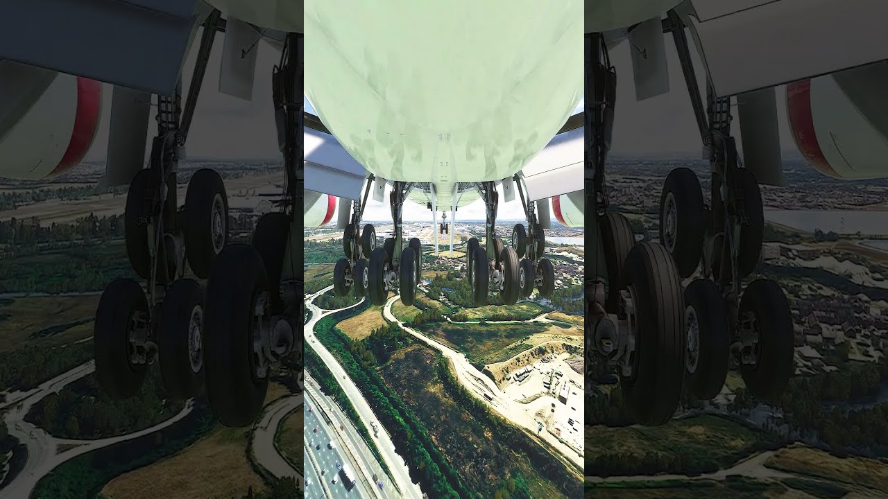 Hard Landing At Heathrow Airport By Airplane B747 In London